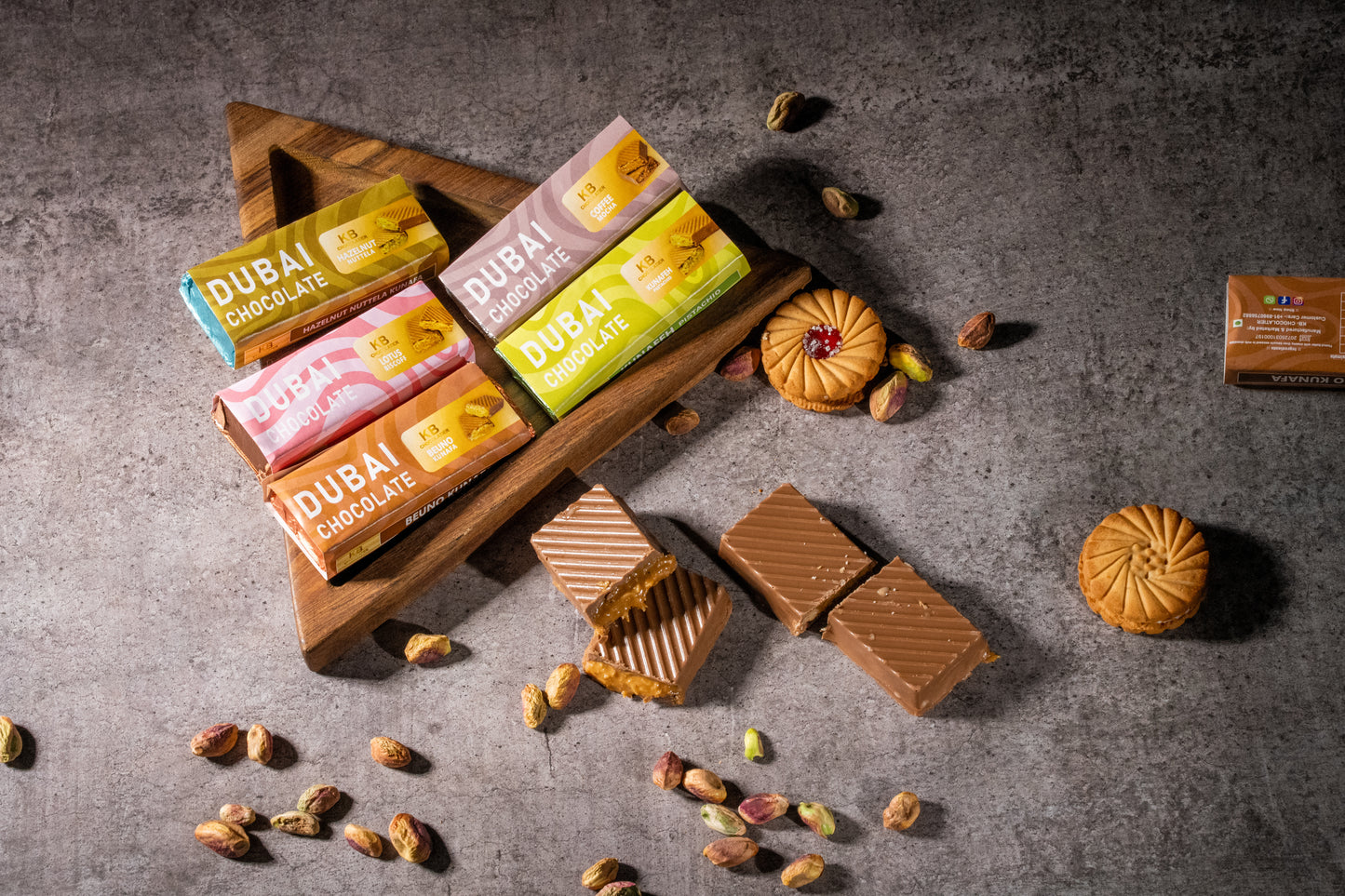 Mini Bars, Max Indulgence [5 mini 500gm bars ]- Pistachi , Lotus , Nuttela ,Coffee , Beuno Kunagfa mini bars [50gm]