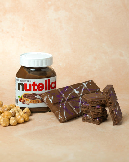 Premium Kunafa Bar with Nutella & Hazelnut – 100gm [Made With Couverture Chocolate]